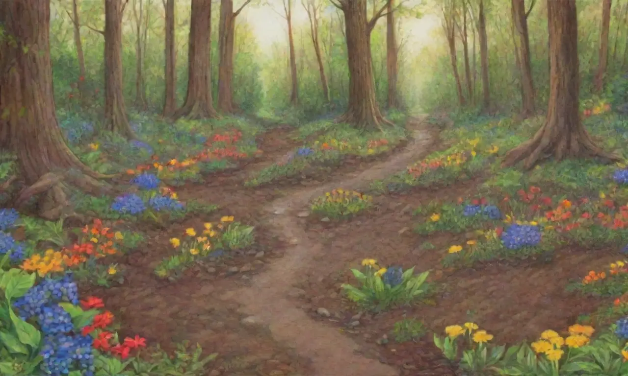 Un bosque vibrante y diverso, lleno de vida y belleza natural