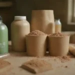 Diversos materiales biodegradables exhibidos como alternativas al plástico