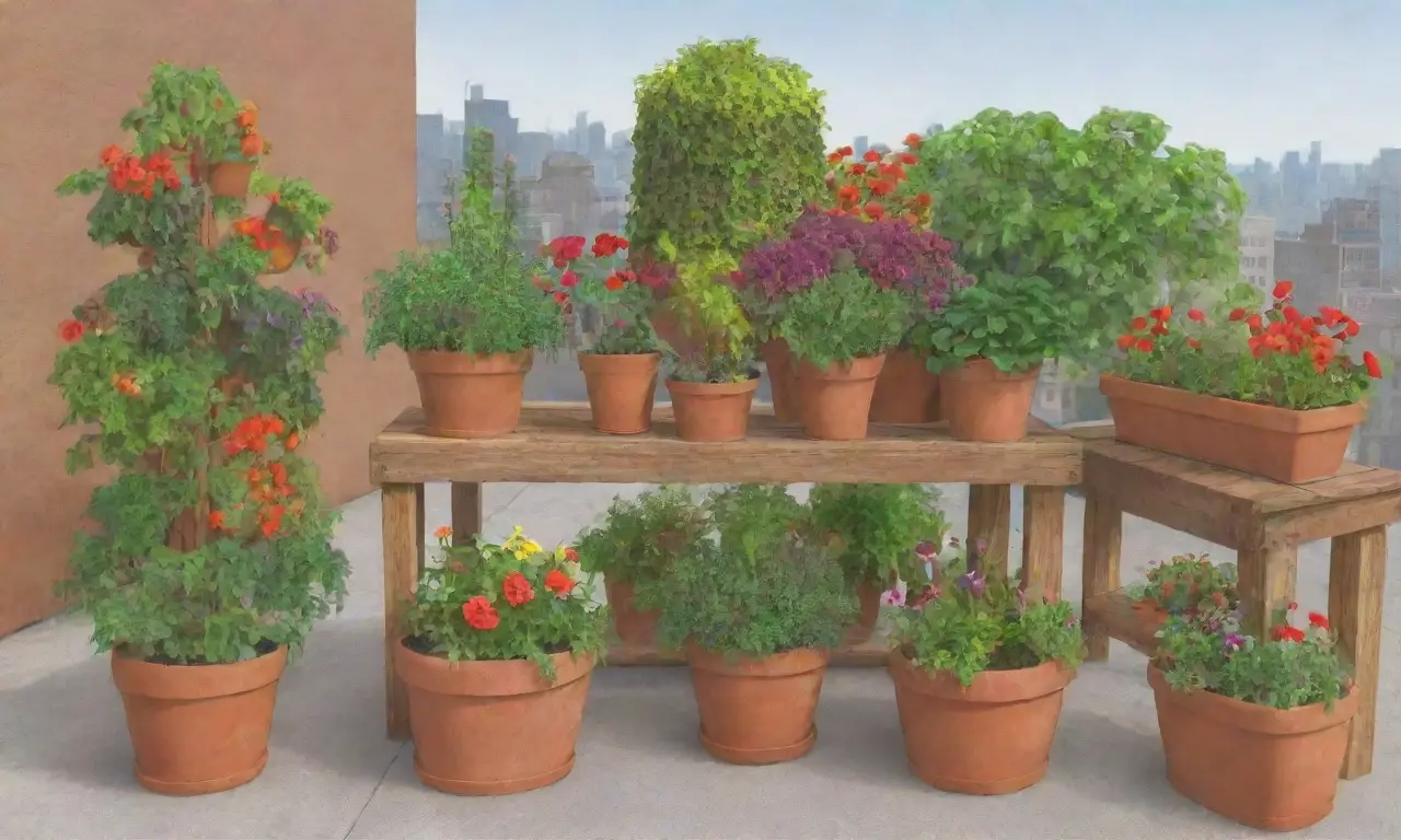 Un oasis urbano lleno de plantas vibrantes y comunidad