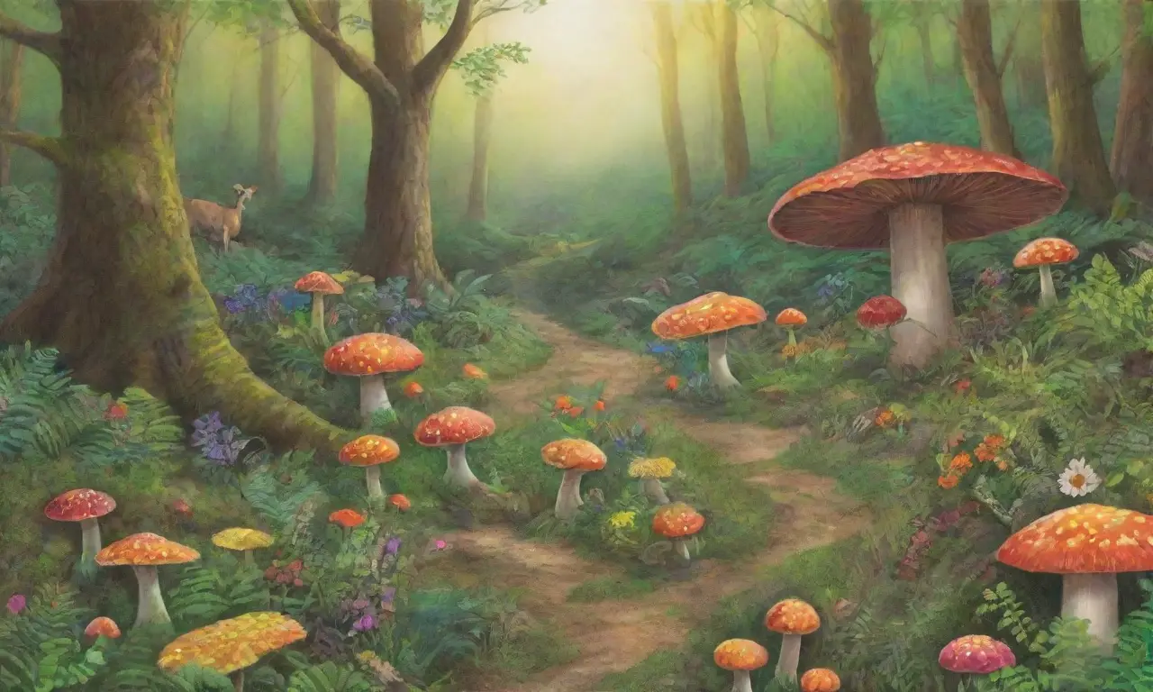 Un vibrante ecosistema forestal lleno de vida y belleza