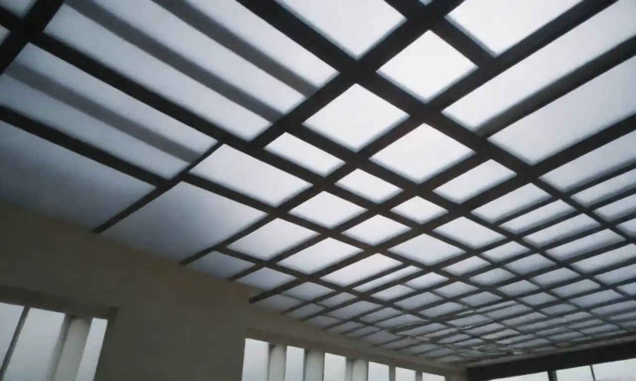 Empleados instalando paneles solares en el techo de una oficina moderna.
