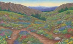 Un paisaje vibrante y diverso de naturaleza floreciente