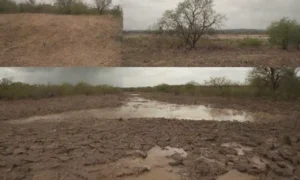 Imágenes ecosistémicas que muestran sequía