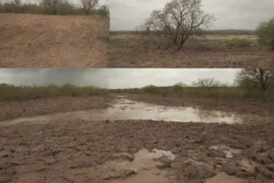 Imágenes ecosistémicas que muestran sequía