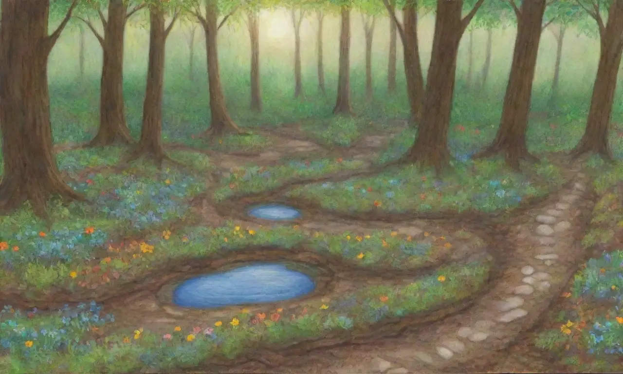 Un bosque vibrante y tranquilo lleno de vida y belleza natural