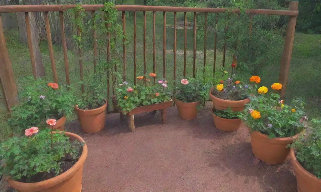 Un oasis urbano de jardín vibrante y armonioso