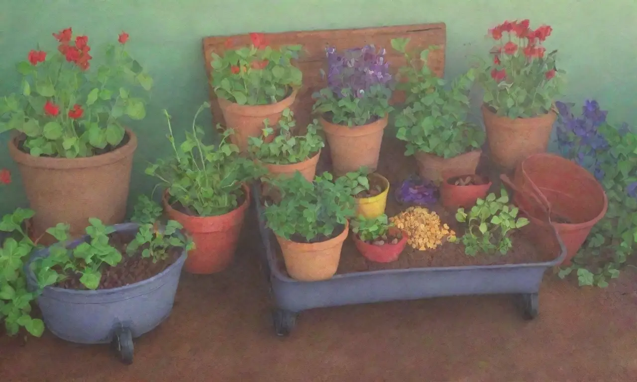 Un jardín vibrante con legumbres coloridas, tierra rica y un ambiente de crecimiento