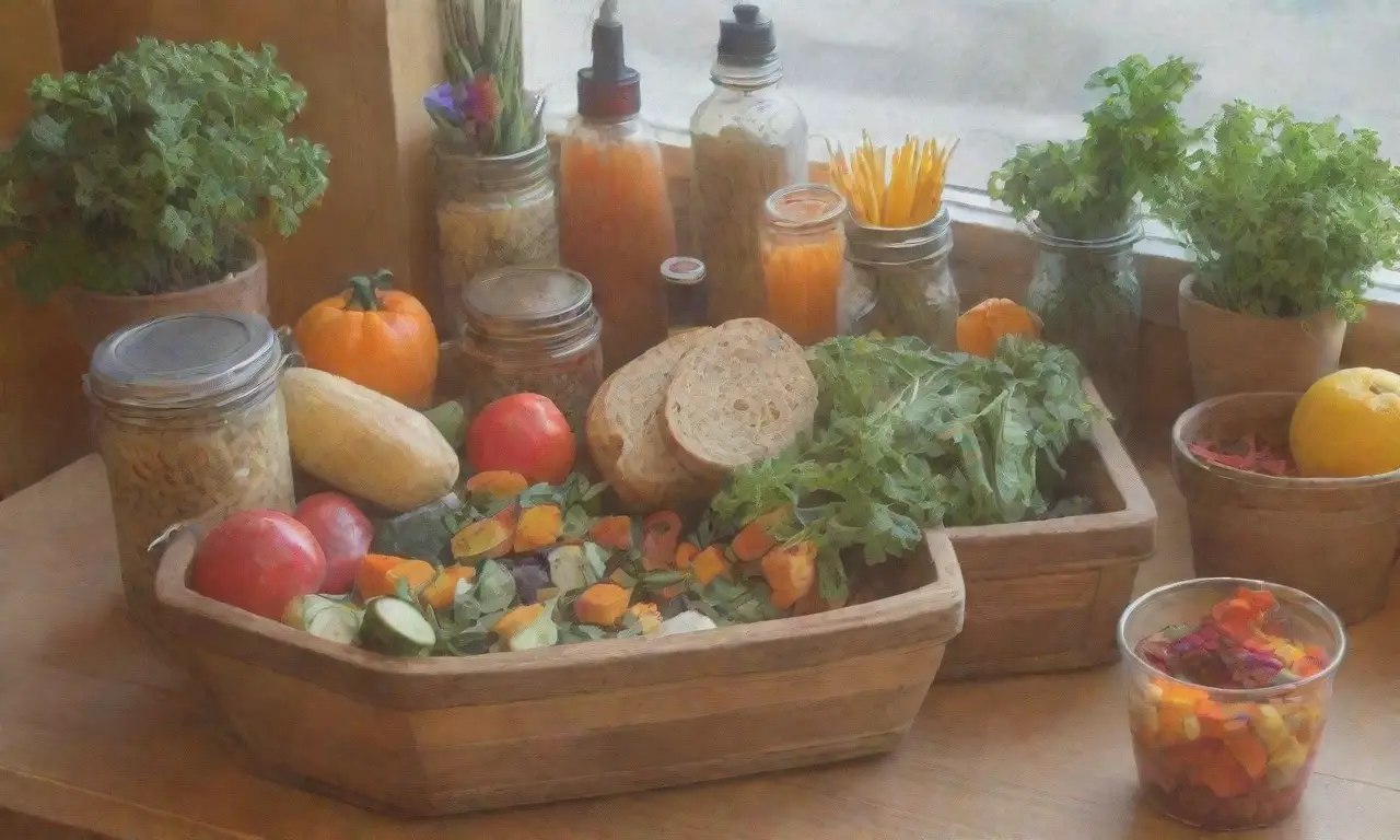Una cocina alegre y sostenible llena de creatividad y comunidad