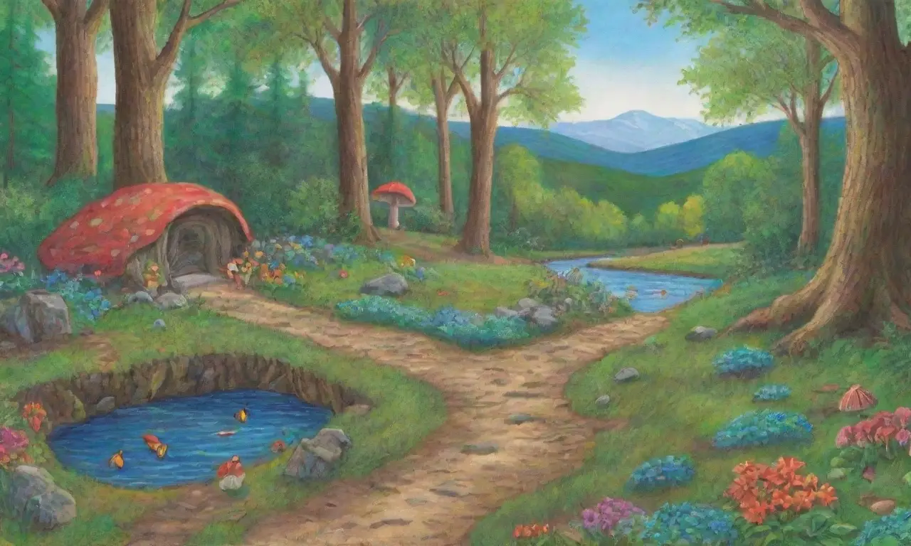 Un bosque vibrante y sereno lleno de vida y armonía