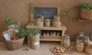 Un acogedor rincón rústico lleno de productos naturales y un ambiente comunitario