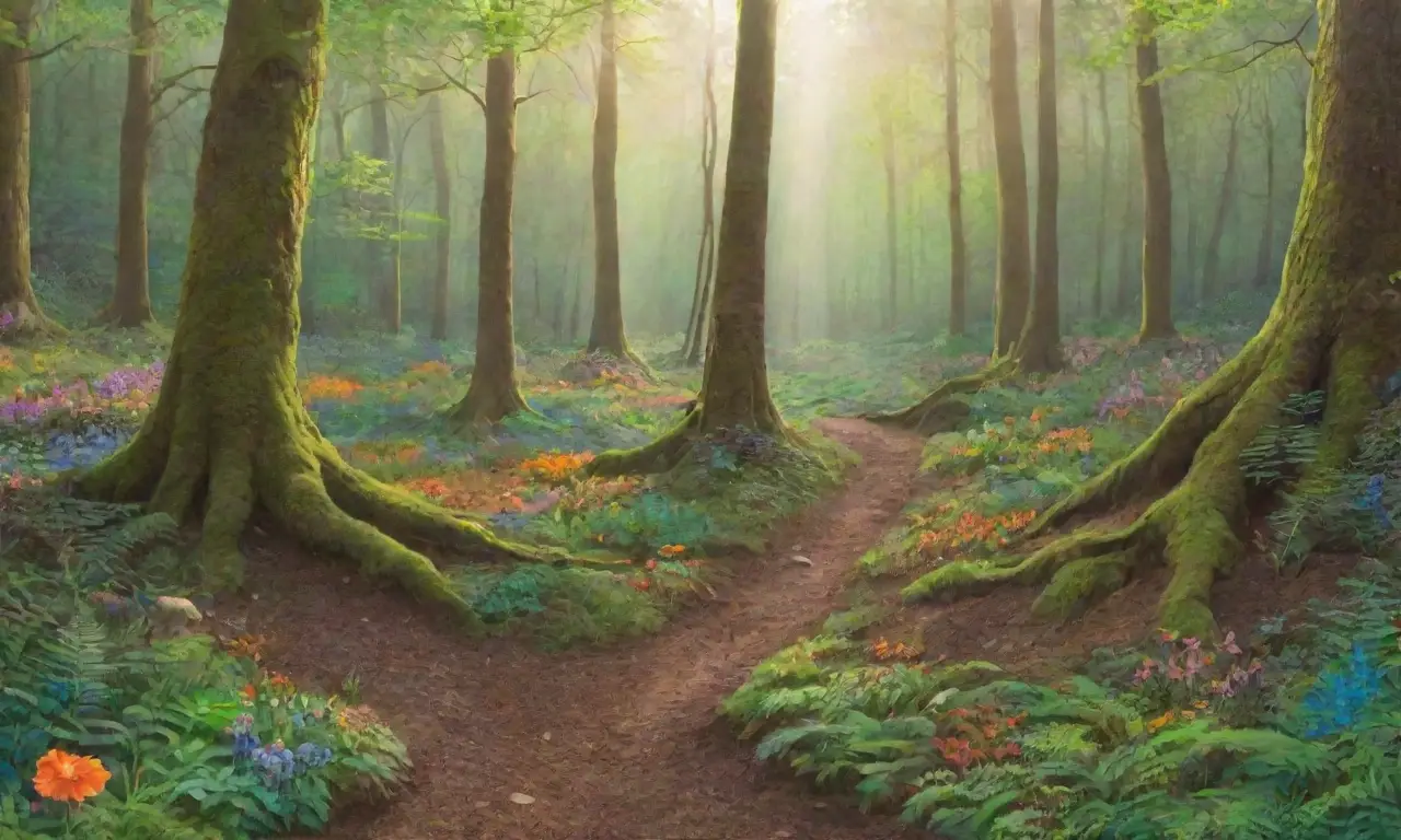 Un bosque vibrante y lleno de vida