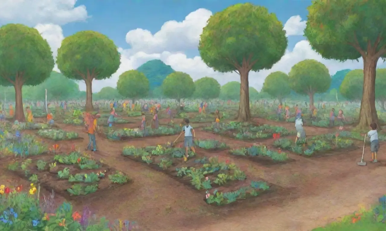 Un vibrante ecosistema florece con la colaboración comunitaria y prácticas sostenibles