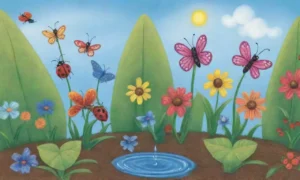 Un jardín vibrante con flores
