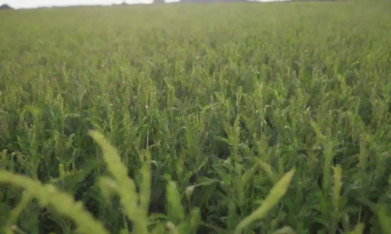 Cultivos de malla cultivados en un campo