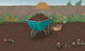 Un ecosistema agrícola vibrante y sostenible florece con vida y nutrientes