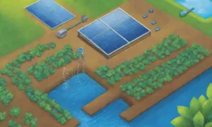 Un paisaje donde la tecnología y la naturaleza se entrelazan armoniosamente