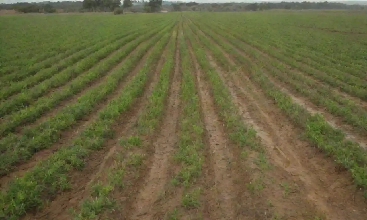 Un campo agrícola cercano a la costa