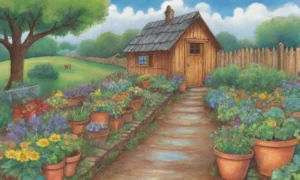 Un paisaje rural vibrante y sereno lleno de naturaleza y cultivo