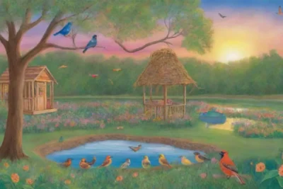 Un vibrante paisaje natural celebra la vida de las aves y la comunidad